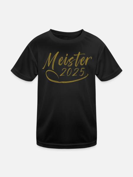 Meister 2025 - Kinder Funktions-T-Shirt - Schwarz - Vorne