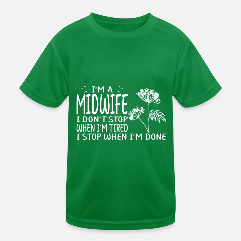 Hebammen Sprüche | Hebamme Geburtshelfer Geschenke Kinder Funktions-T-Shirt
