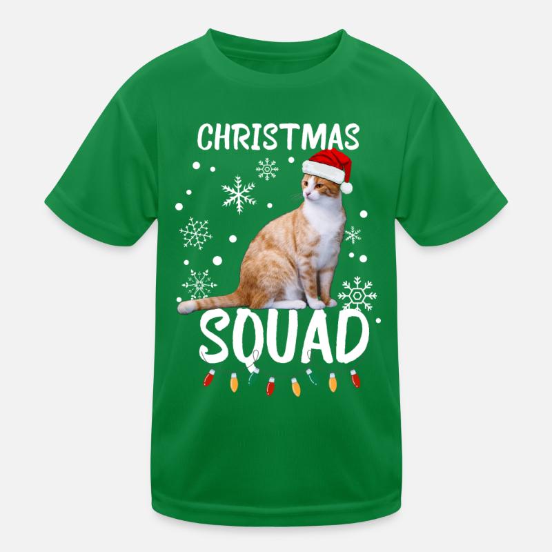 Weihnachtsmannschaft. Katzenweihnacht Kinder Funktions-T-Shirt