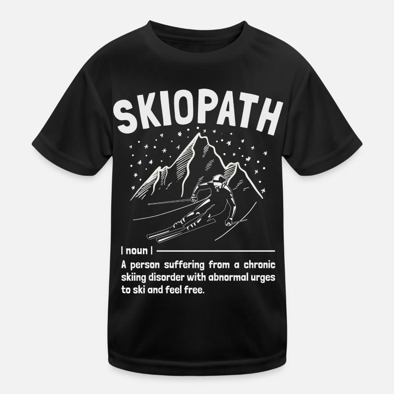Skiopath Apres-Ski Funny Skiing Definition Skier Kids Functional T-Shirt