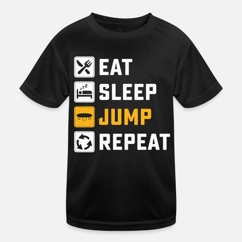 Trampolin Kinder Funktions-T-Shirt