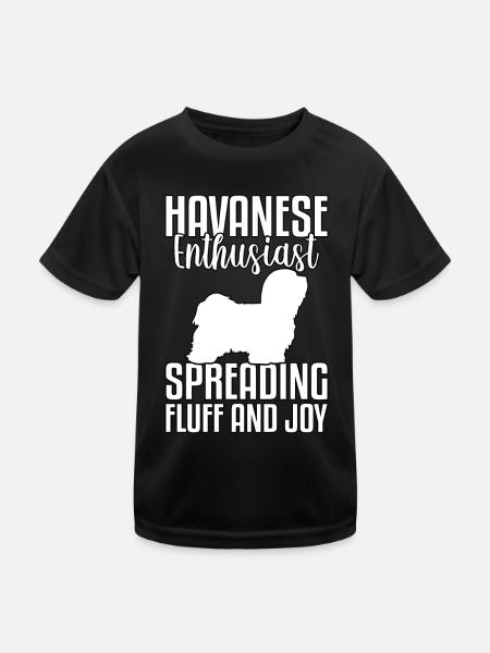 Un passionné de bichon havanais répand des peluches et de la joie - T-shirt sport Enfant - noir - Devant