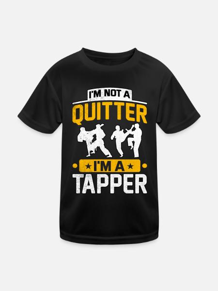 I'm not a quitter I'm a trapper - Kinder Funktions-T-Shirt - Schwarz - Vorne