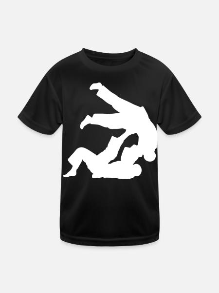 Brazilian Jiu-Jitsu BJJ - Kids Functional T-Shirt - black - Front