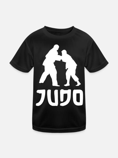 Judo - T-shirt sport Enfant - noir - Devant