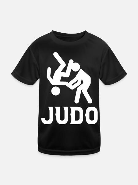 Judo - T-shirt sport Enfant - noir - Devant