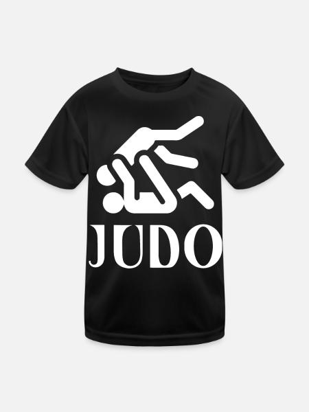 Judo - T-shirt sport Enfant - noir - Devant