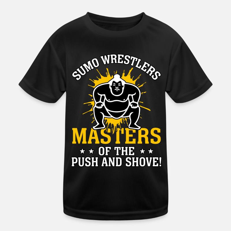 Sumo-Ringer, Meister des Schiebens und Schiebens Kinder Funktions-T-Shirt