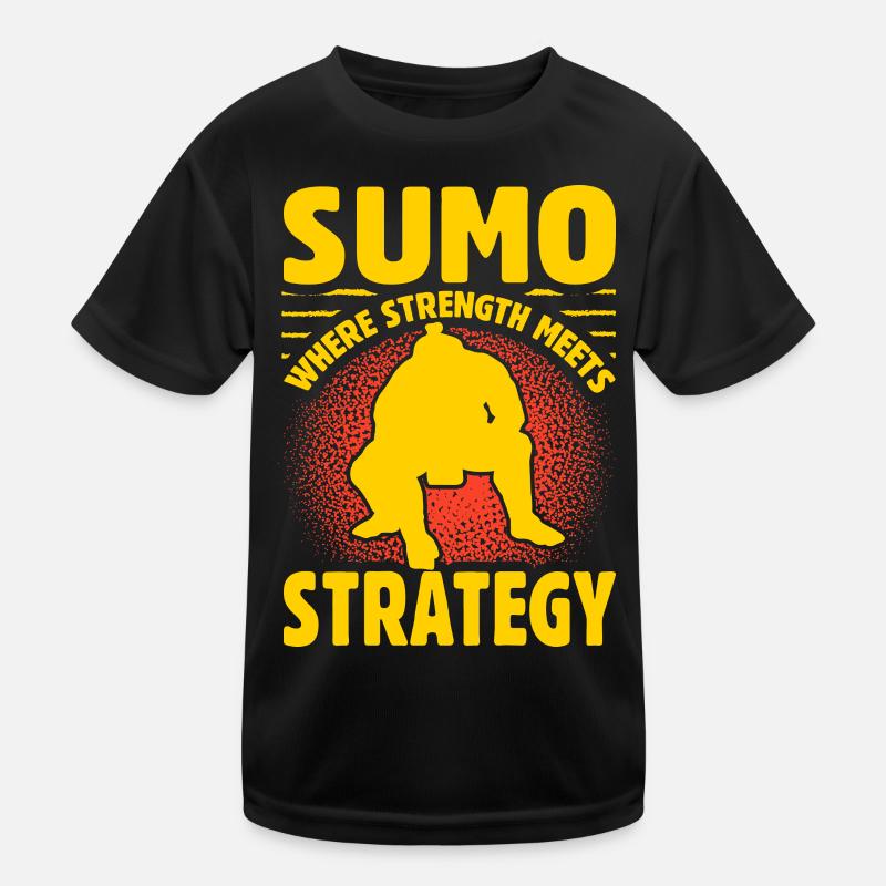 Sumo where Strength meets Strategy Kids Functional T-Shirt