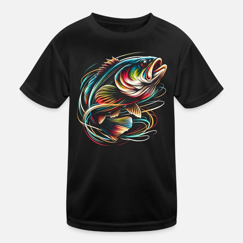 Bass Fish Kids Functional T-Shirt