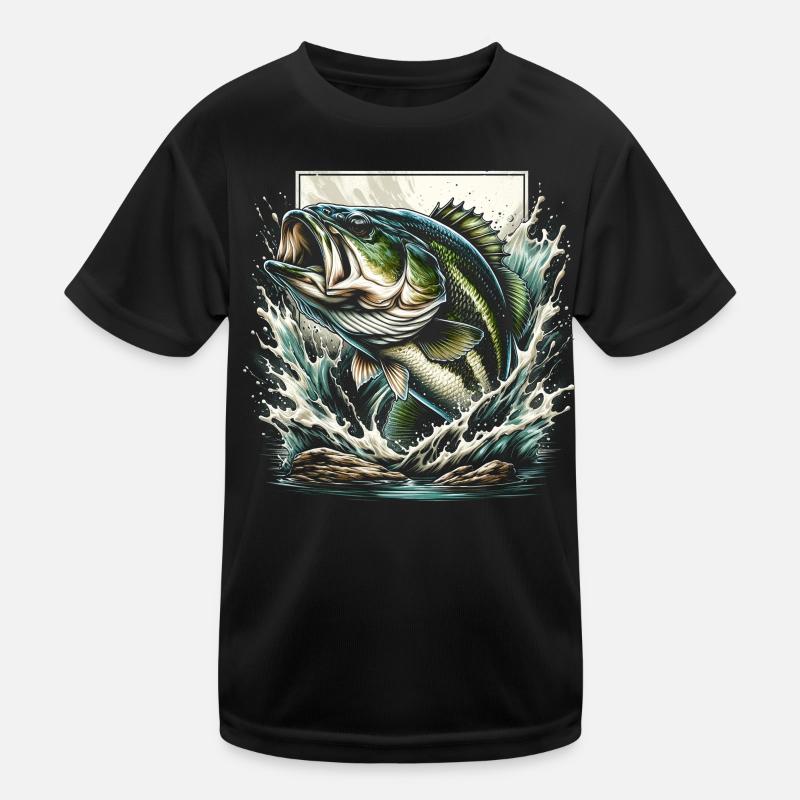Bass Fish Kids Functional T-Shirt