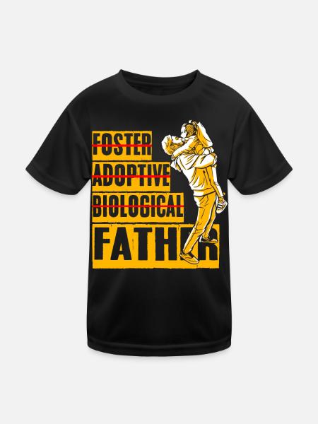 Father and Daughter - Kids Functional T-Shirt - black - Front