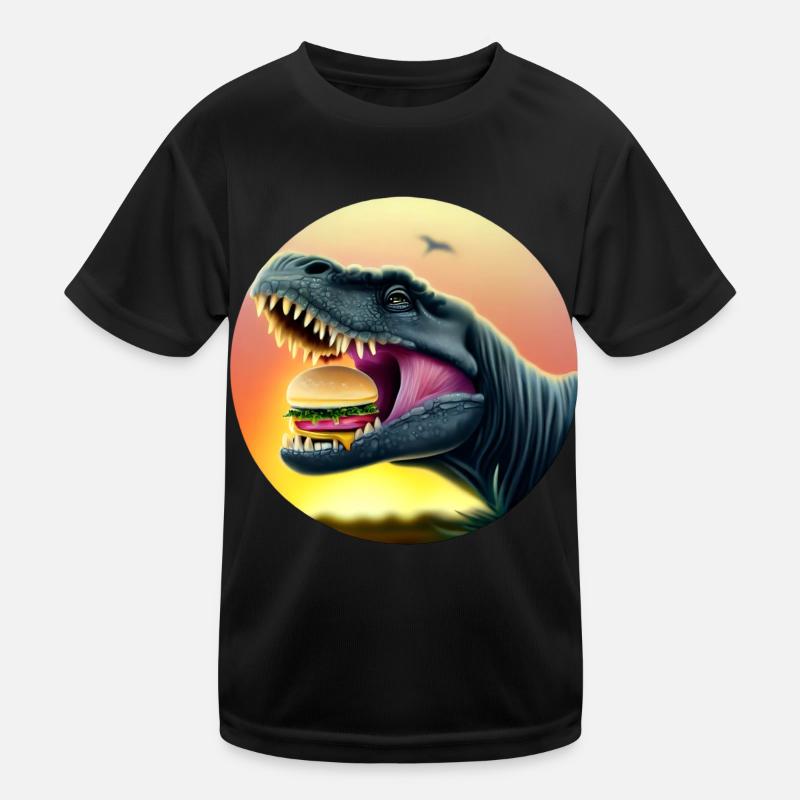 Cheeseburger Dinosauerier Kinder Funktions-T-Shirt