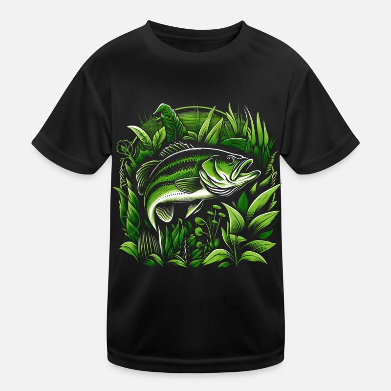 Bass Fish Kids Functional T-Shirt