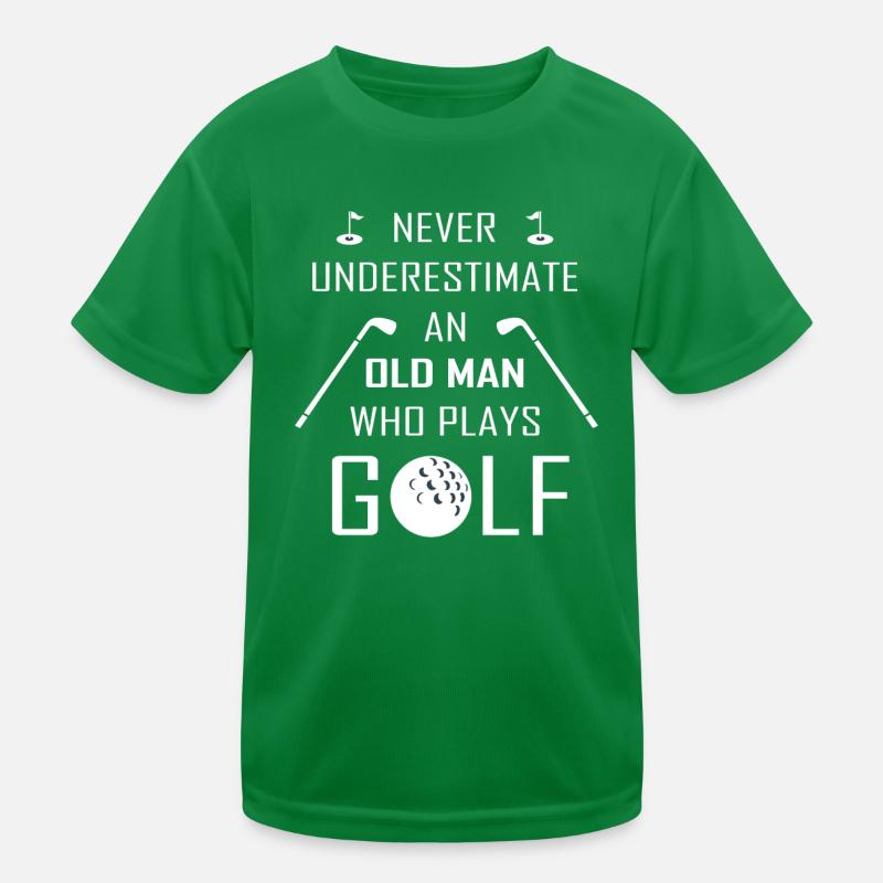 Golf old man Kids Functional T-Shirt