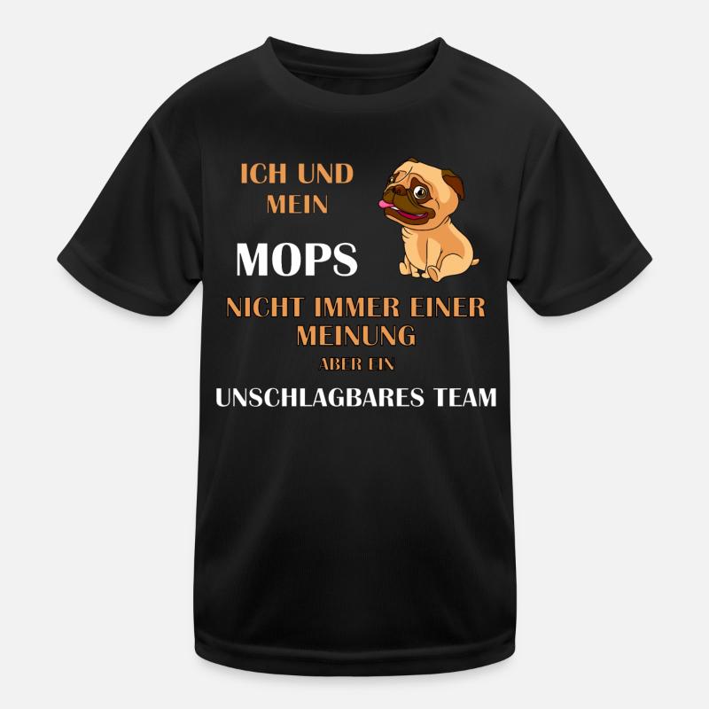 Mops Kinder Funktions-T-Shirt