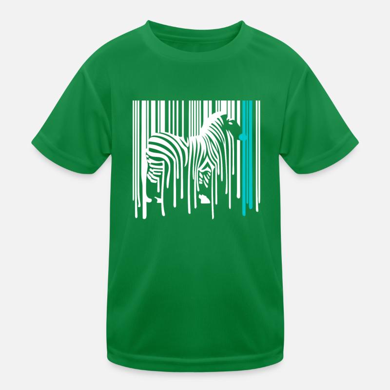 DRIPPY ZEBRA Barcode Graffiti Street Art Kinder Funktions-T-Shirt