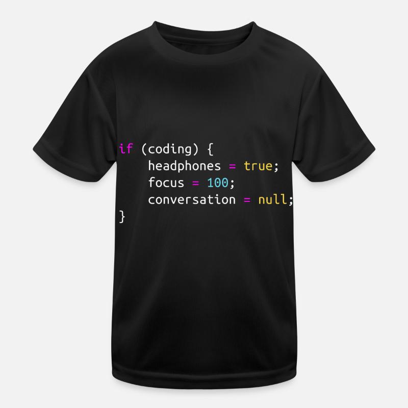 Lustiges Geschenk für Programmierkopfhörer beim Codieren Kinder Funktions-T-Shirt