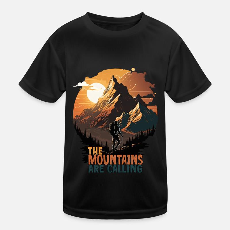 The Mountains Are Calling Kids Functional T-Shirt