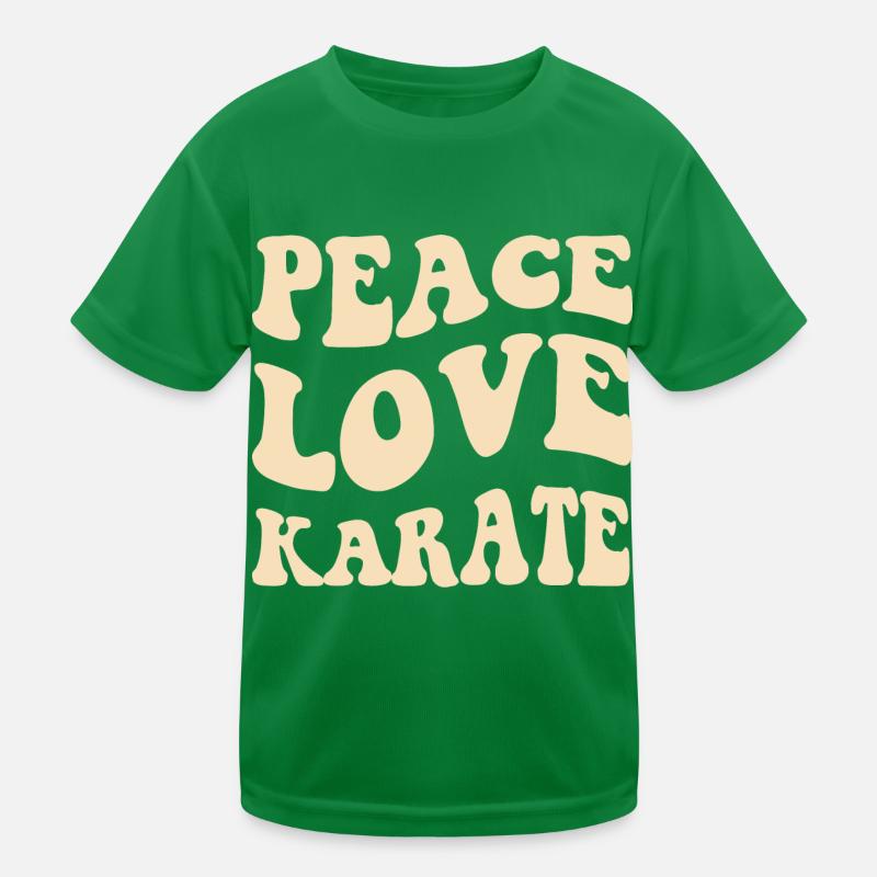 Frieden, Liebe, Karate Kinder Funktions-T-Shirt