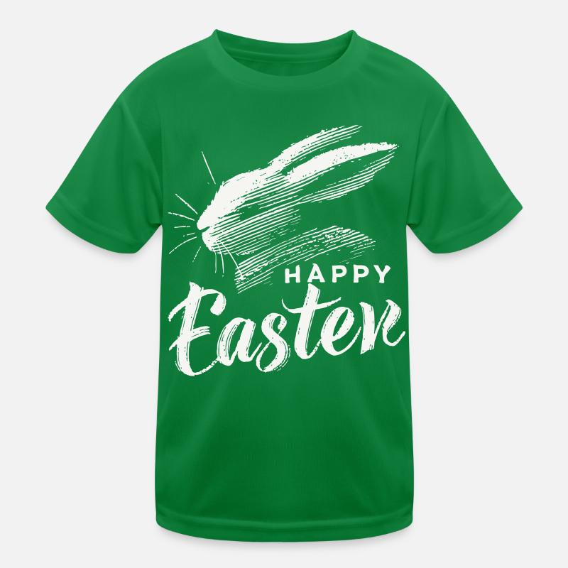 Lapin de Pâques Vintage Happy Easter Design T-shirt sport Enfant