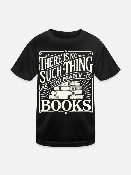 Bibliophile trifft retro buch look - Kinder Funktions-T-Shirt - Schwarz