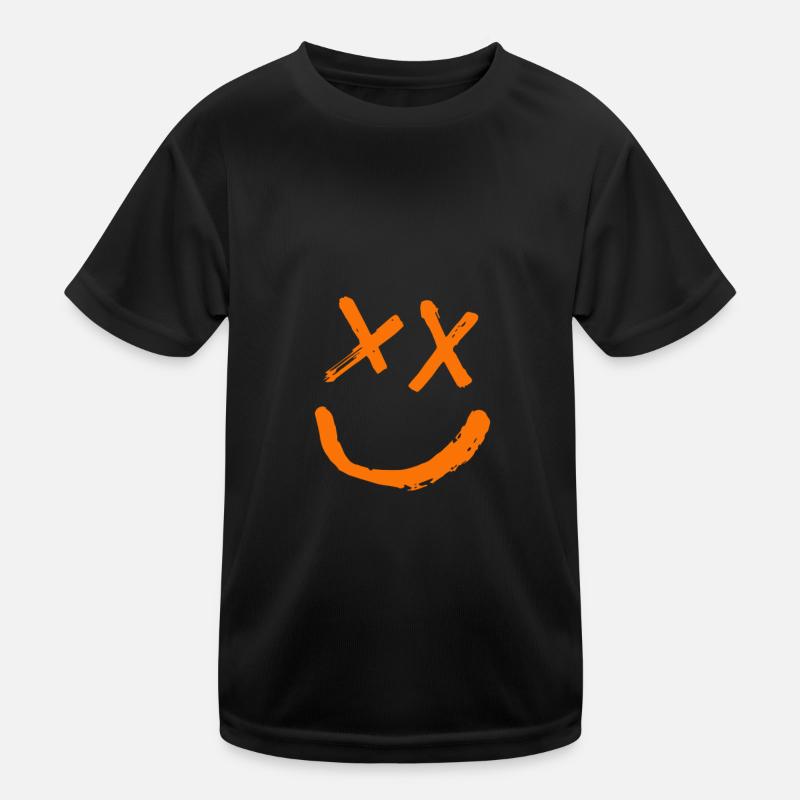 Orangefarbenes Lächeln Kinder Funktions-T-Shirt