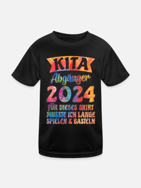 Kindergarten Daycare Leavers 2024 - Kids Functional T-Shirt - black - Front