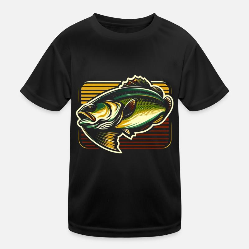 Bass Fish Kids Functional T-Shirt