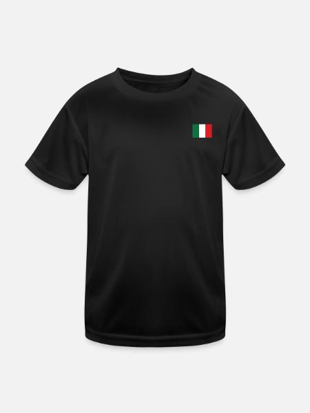Italy Flag - Kids Functional T-Shirt - black