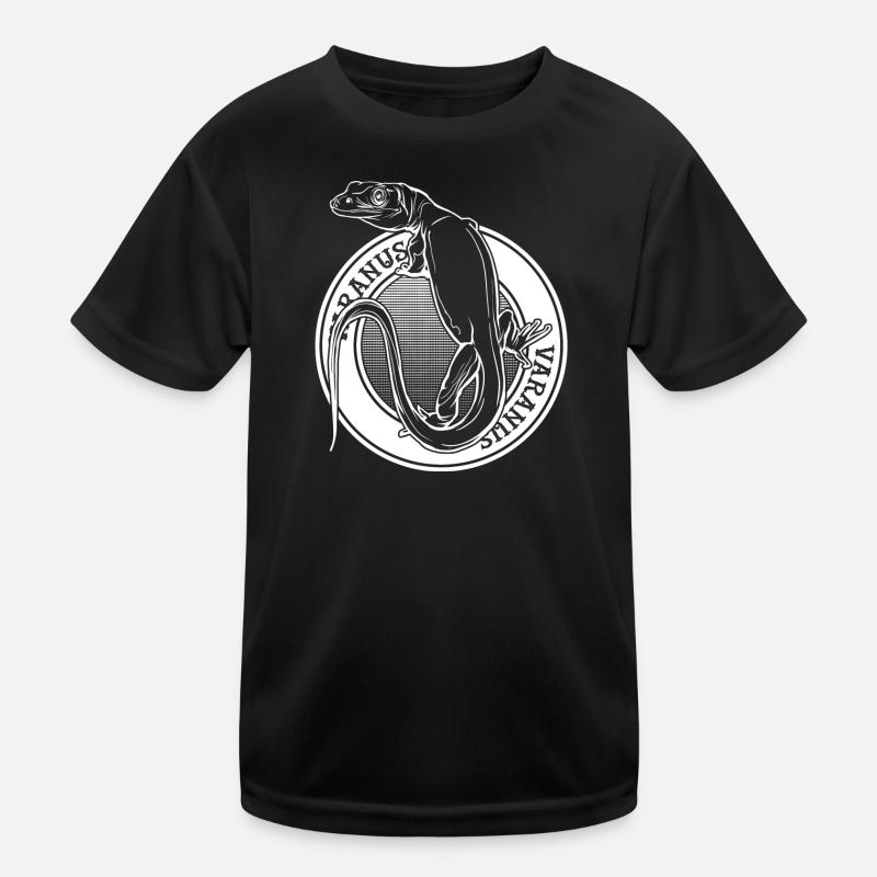 Monitor Lizard Tattoo Style Reptile Keeper Varanus Kids Functional T-Shirt