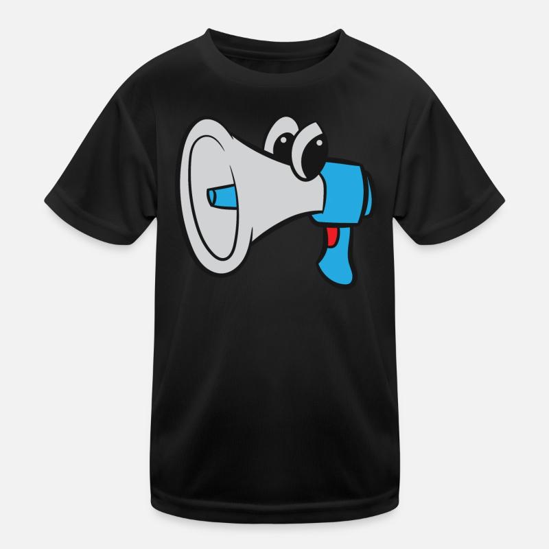 Megafon / Megaphone - Blau mit Augen Kinder Funktions-T-Shirt