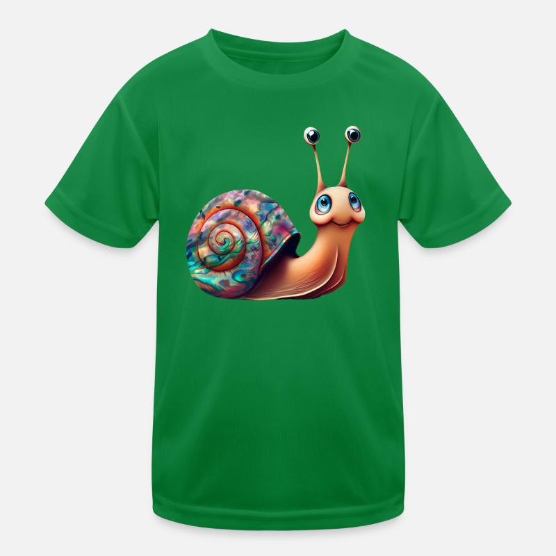 Opal Snail - Opal Snail Shell Kids Functional T-Shirt