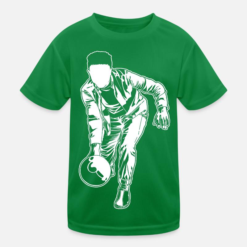 Bowling Zeichnung Kinder Funktions-T-Shirt