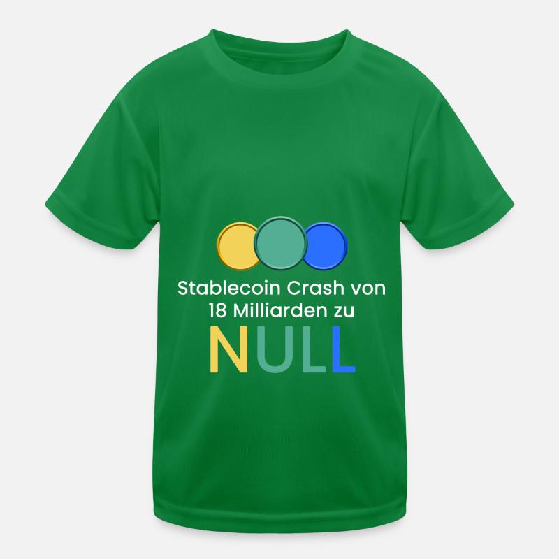 Stablecoin Crash zu NULL Kinder Funktions-T-Shirt