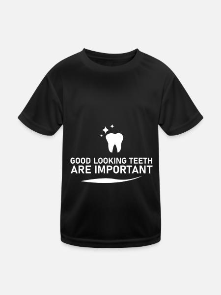 Gut aussehender Theth - Kinder Funktions-T-Shirt - Schwarz - Vorne