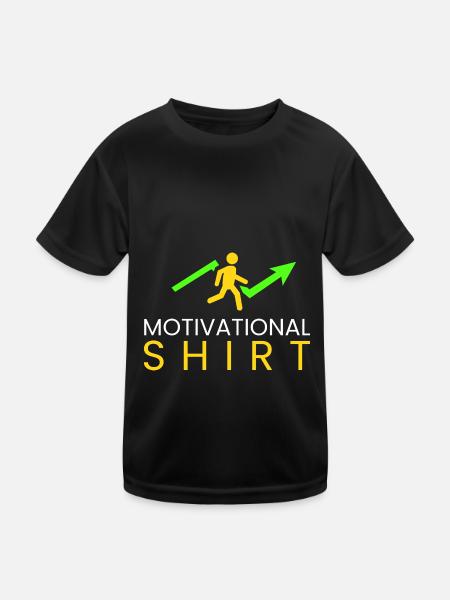 Chemise de motivation - T-shirt sport Enfant - noir - Devant