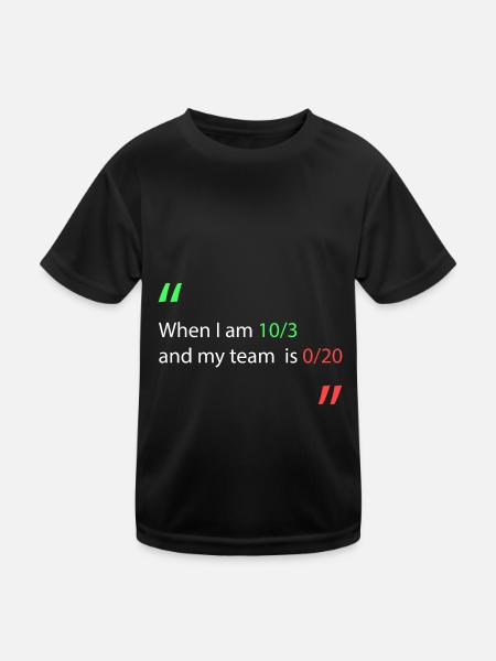 When I'm in the lead against my team - Kids Functional T-Shirt - black - Front