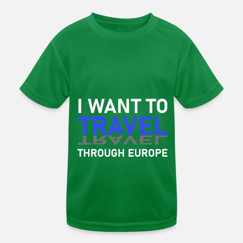 Trip to Europe Kids Functional T-Shirt
