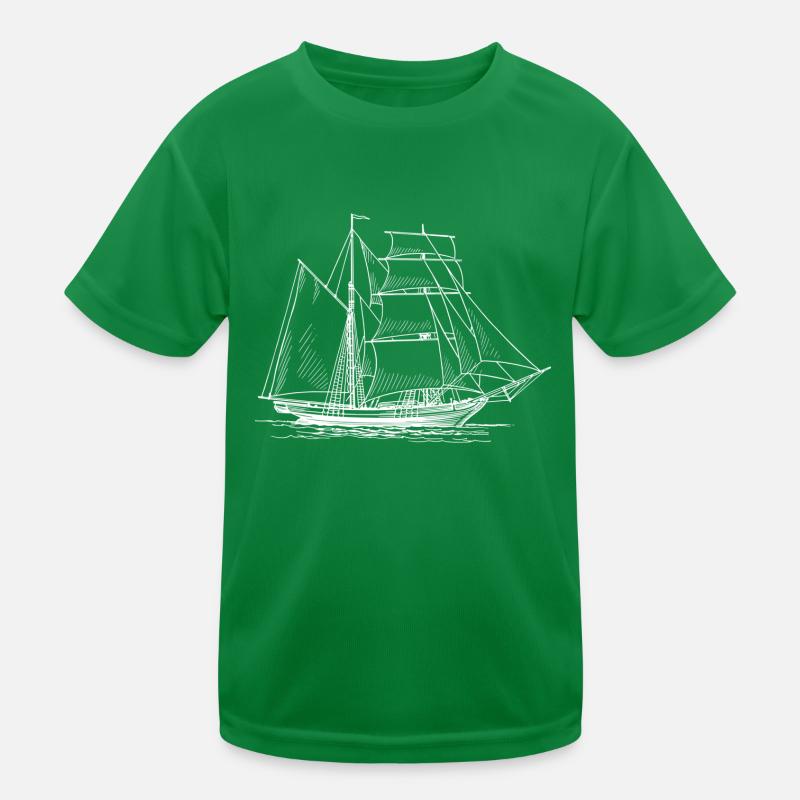 Segelschiff Kinder Funktions-T-Shirt