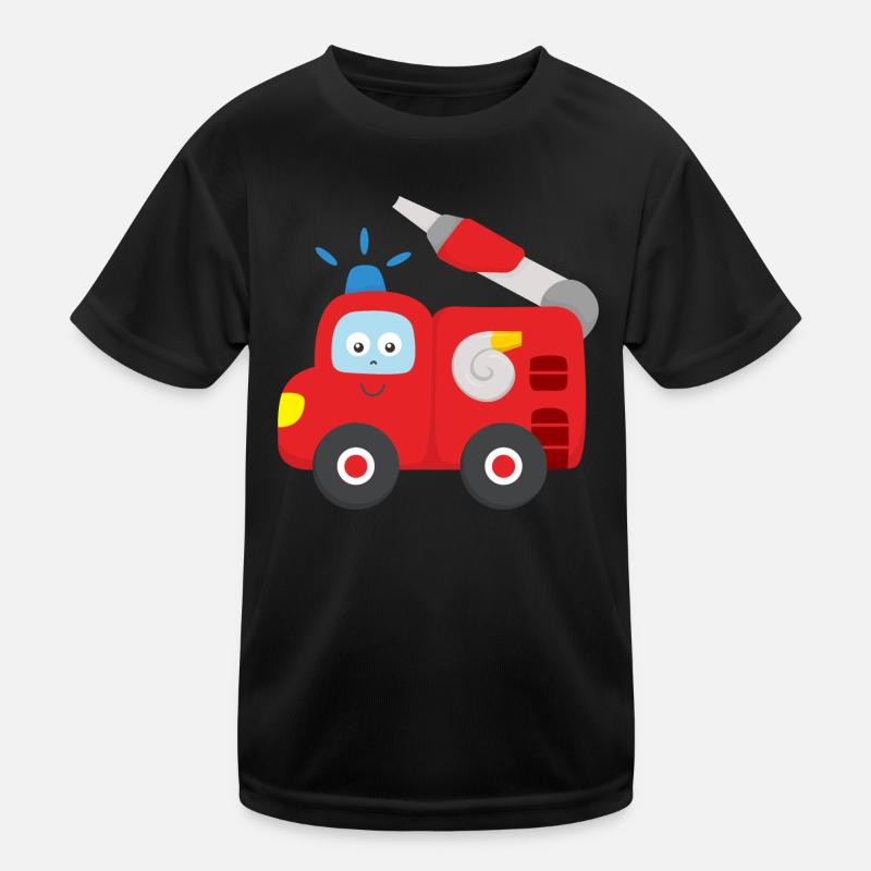 Feuerwehrauto Baby Kind Kleinkind Kinder Funktions-T-Shirt