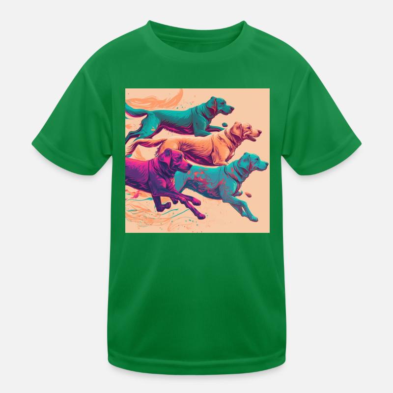 Chiens colorés - Groupe de chiens T-shirt sport Enfant