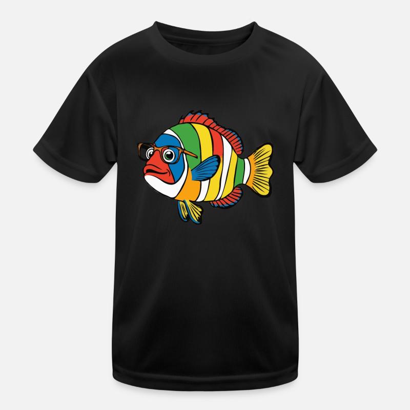 Poisson coloré Nemo lunettes natation T-shirt sport Enfant
