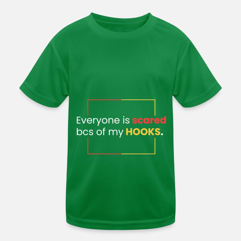 AFRAID OF MY HOOKS Kids Functional T-Shirt