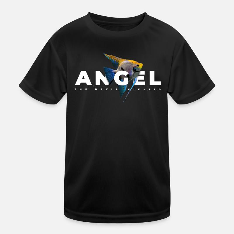 Angelfish Cichlid Aquarium Fish Kids Functional T-Shirt