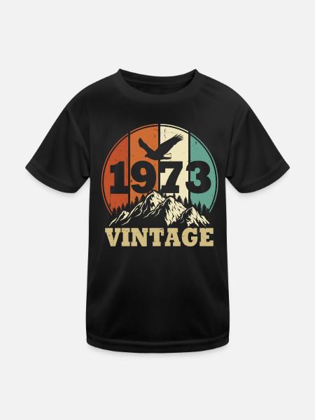 Vintage 1973 - Kids Functional T-Shirt - black - Front