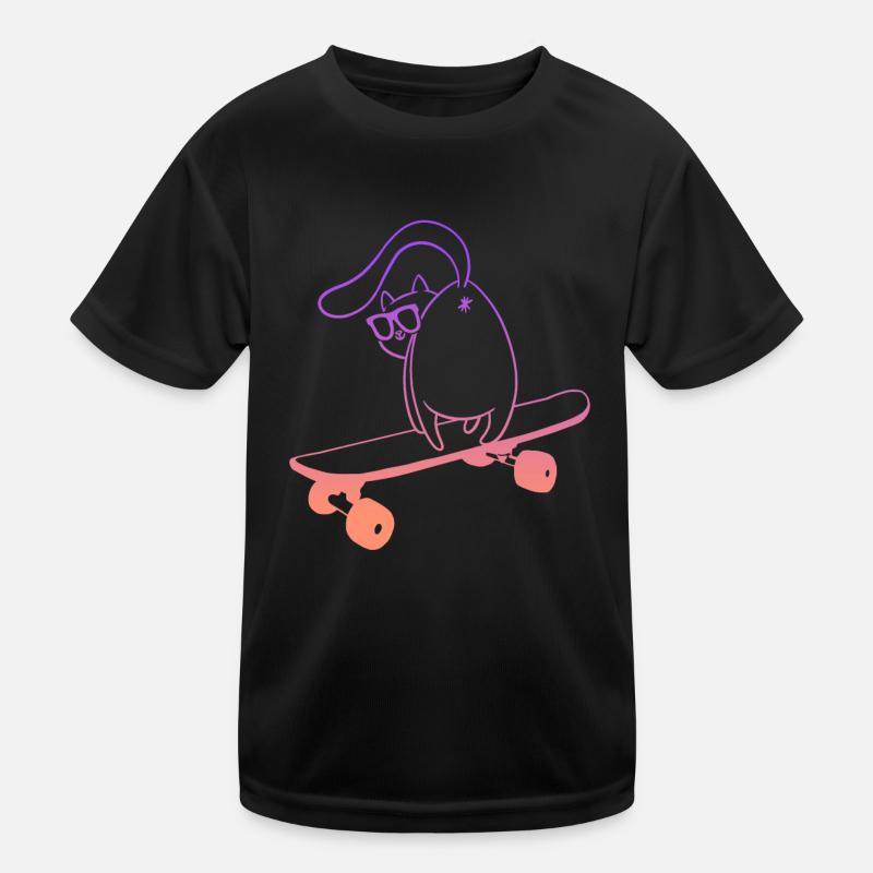 Skateboard Skater Cat Skateboarder T-shirt sport Enfant