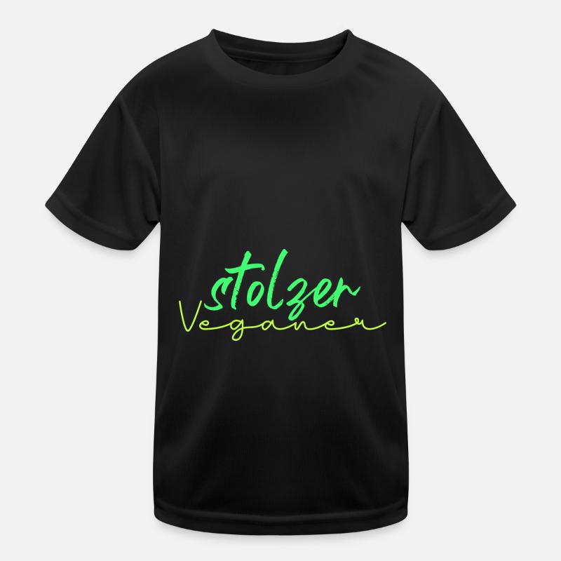 stolzer Veganer Kinder Funktions-T-Shirt