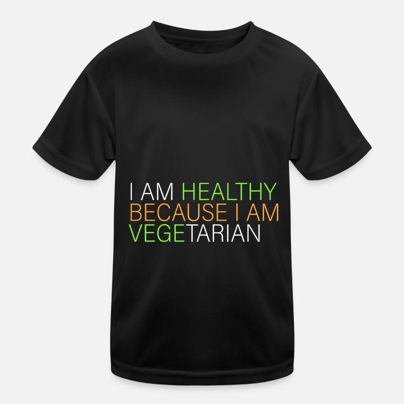 Ich bin gesund - vegetarisch Kinder Funktions-T-Shirt