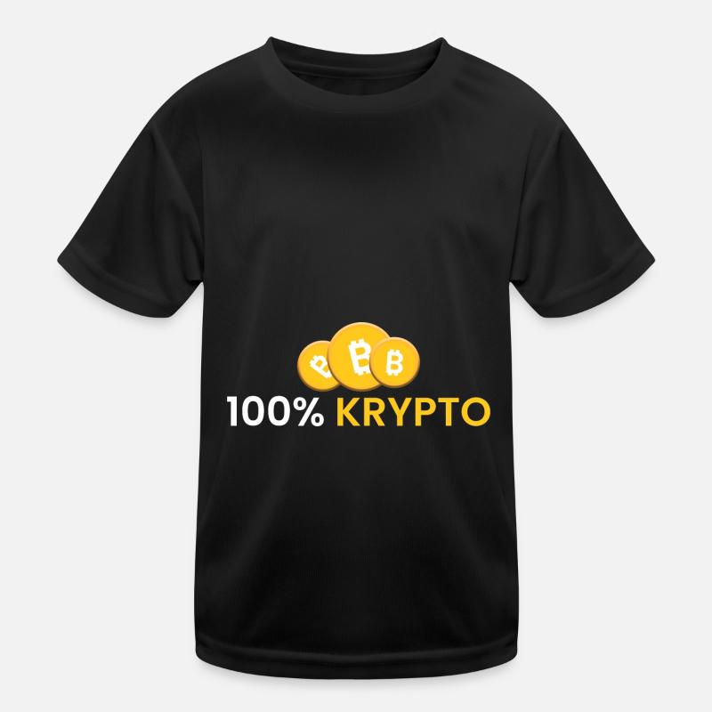 100% Krypto Kinder Funktions-T-Shirt